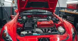 Motor VTEC Turbo Honda em destaque, mostrando potência e eficiência